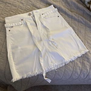 Dear John White Denim Skirt